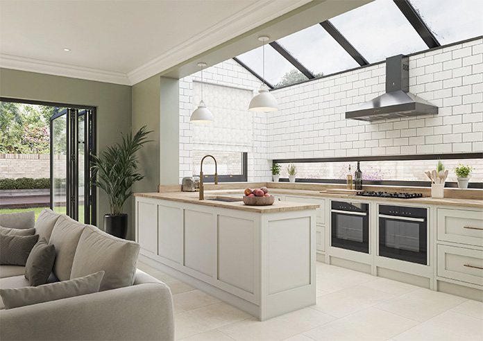 Gentle Palm, Warm Grey - Roman Blind - Image 6